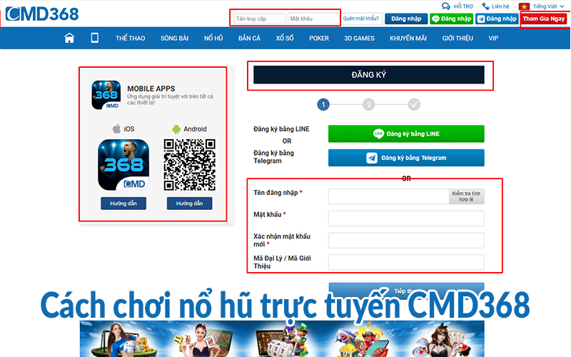 Nổ hũ trực tuyến CMD368 - Trải nghiệm săn hũ đỉnh cao 2 Cách chơi nổ hũ trực tuyến CMD368